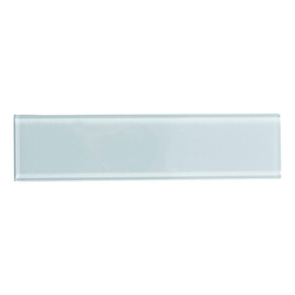 Glacier Aura Gray 4X16 Polished Glass Tile Sample