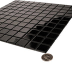 Glacier Black 1X1 Polished Glass Tile | Tile Club
