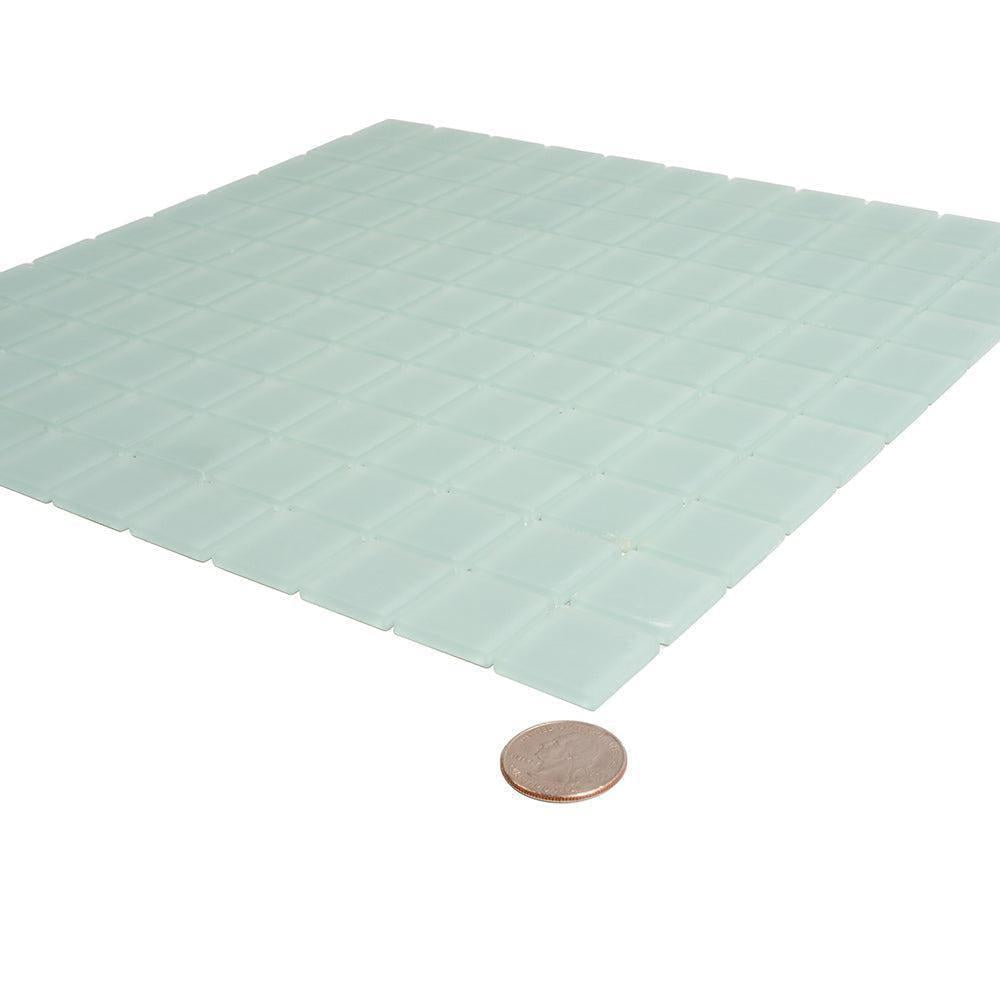 Glacier Breeze 1X1 Frosted Glass Tile | Tile Club