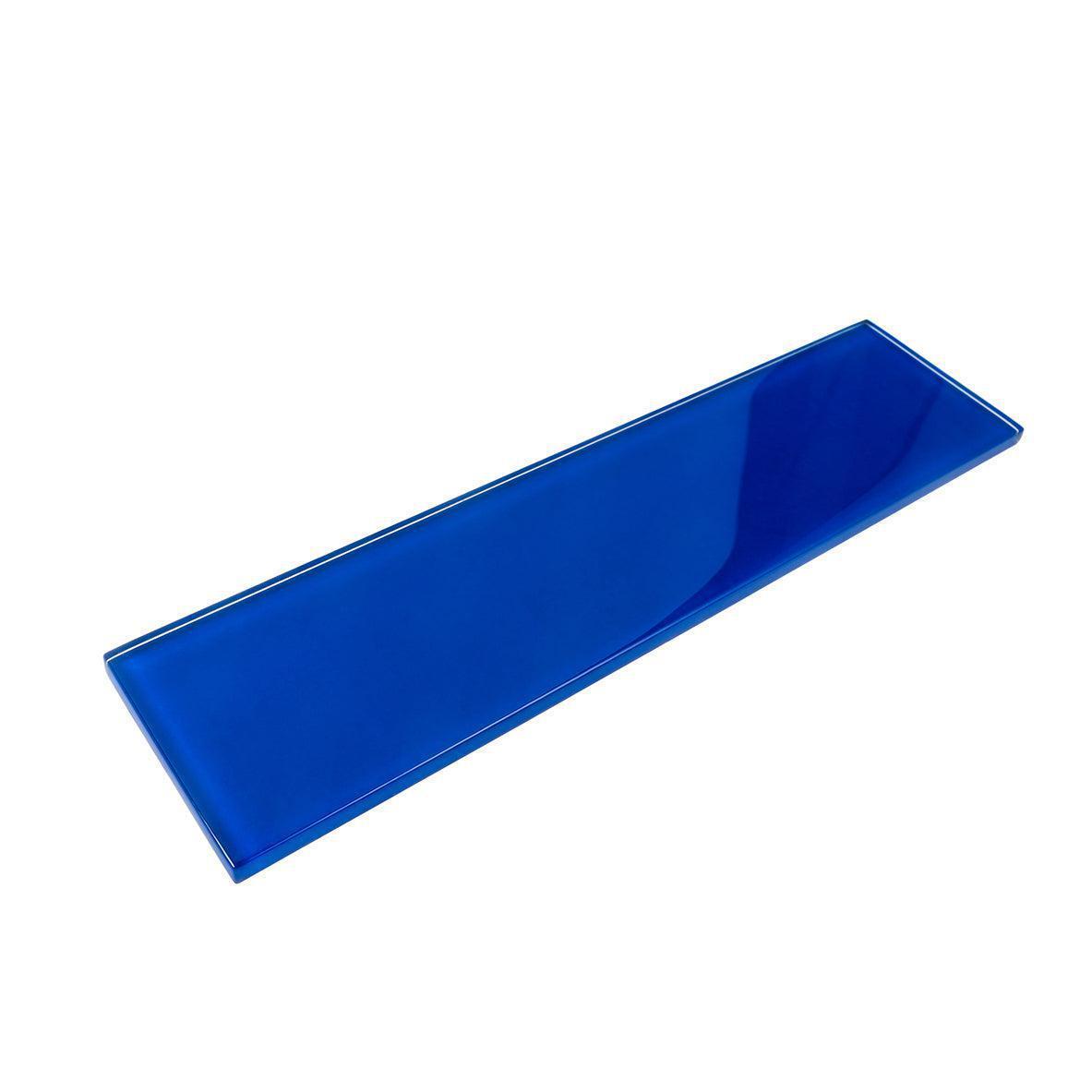 Glacier Cobalt Blue 3X12 Polished Glass Tile | Tile Club