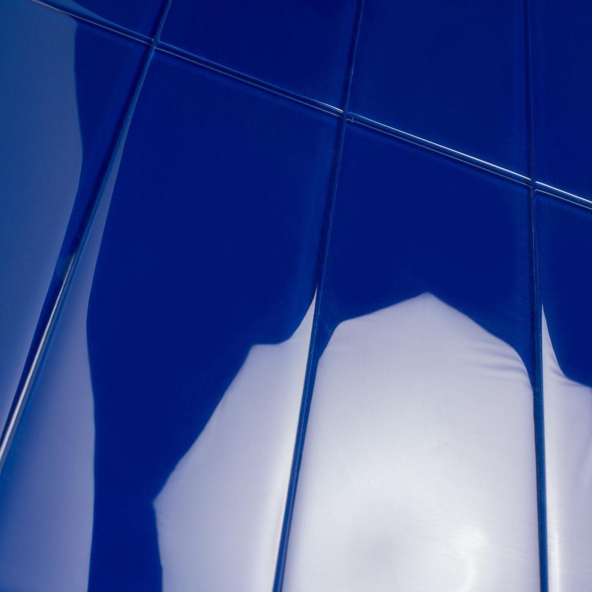 Glacier Cobalt Blue 4X16 Polished Glass Tile | Tile Club