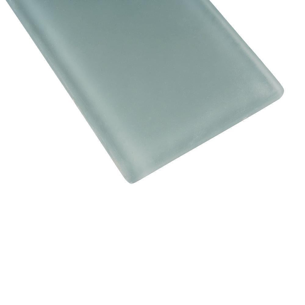 Glacier Gray 3x12 Frosted Gray Glass Tile | Tile Club