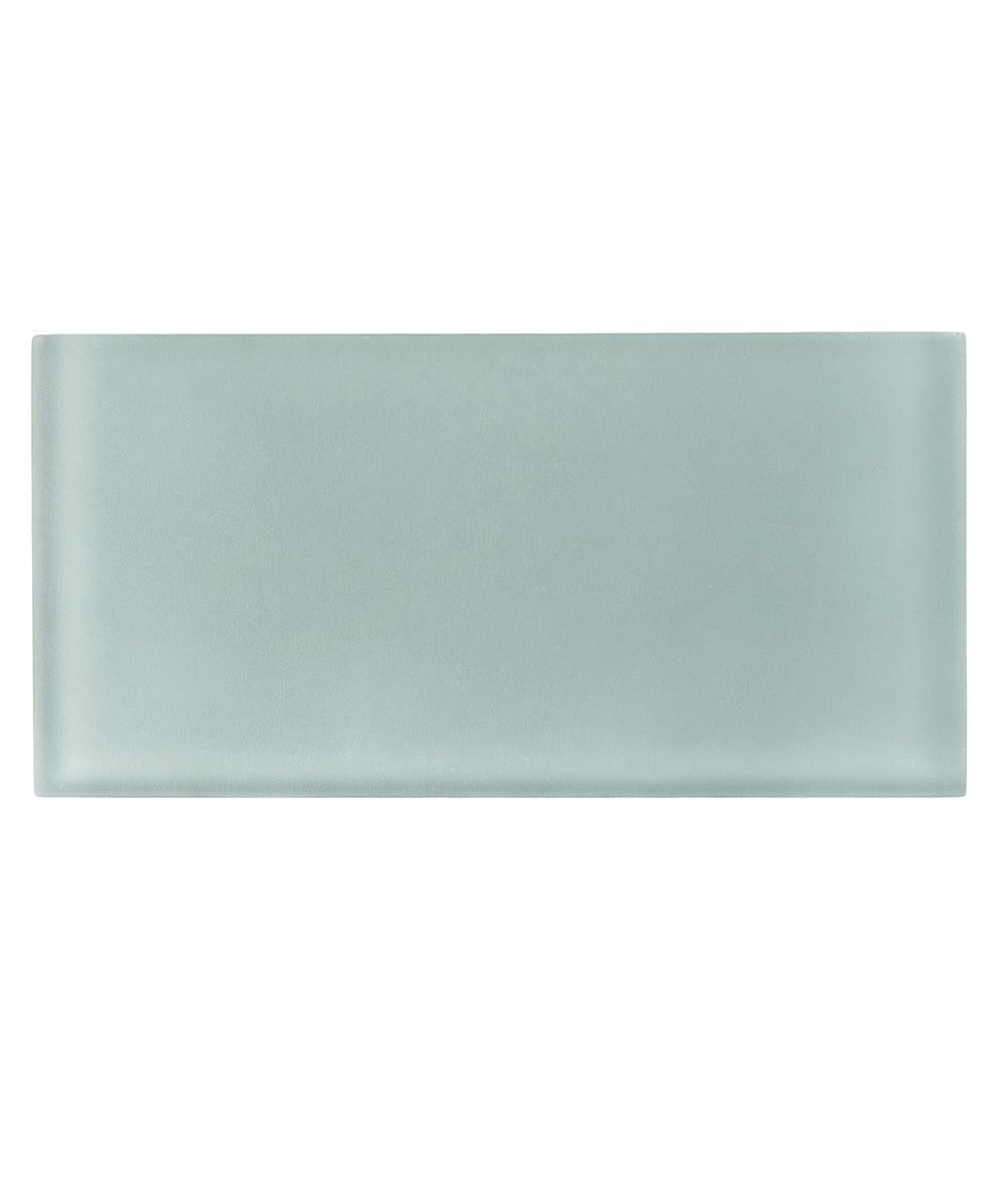 Glacier Gray 3X6 Frosted Glass Tile Sample