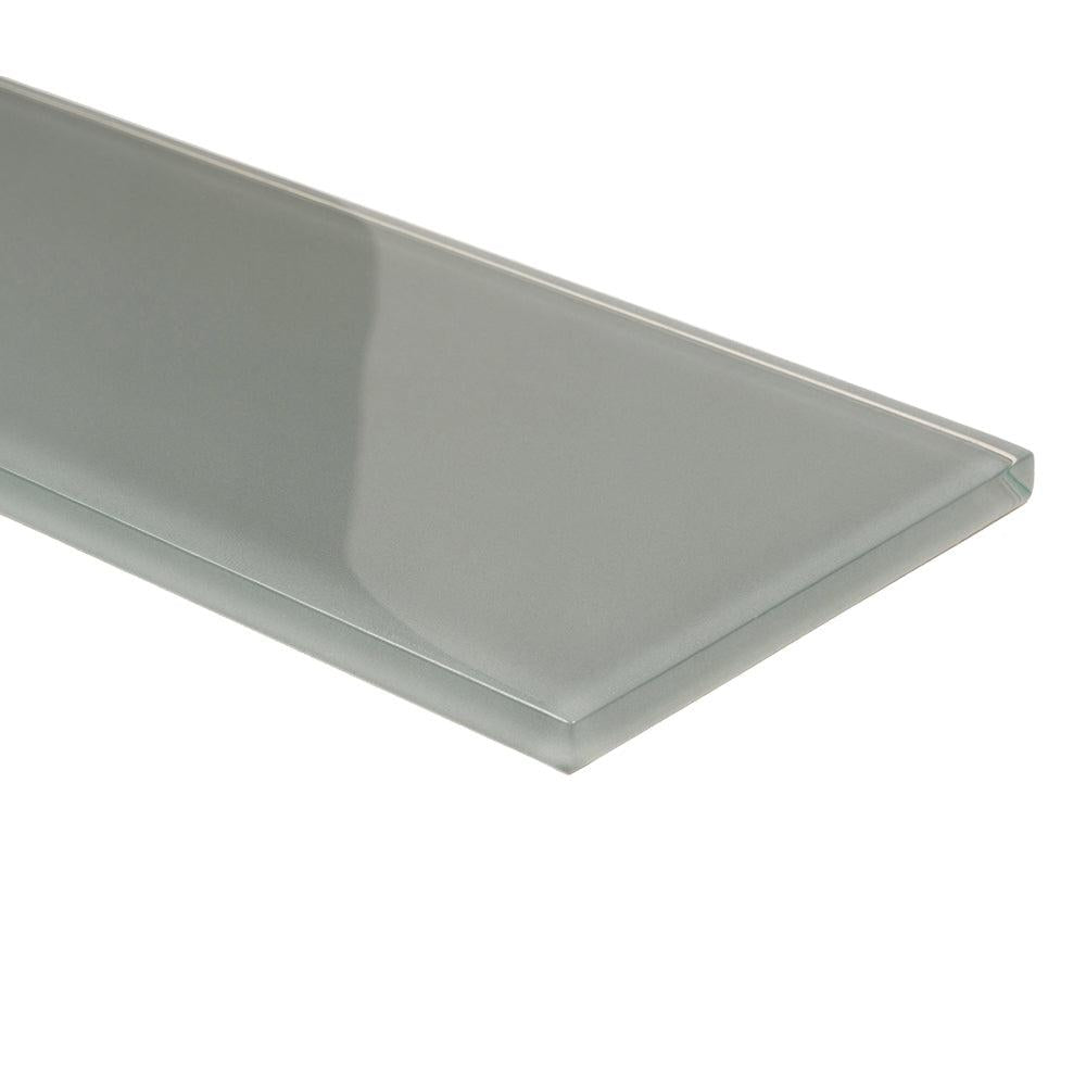 Glacier Gray 4X16 Polished Glass Tile | Tile Club