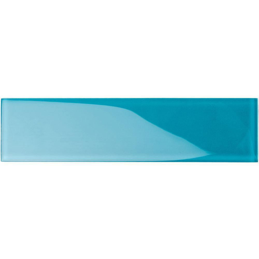 Glacier Laguna Blue 3X12 Polished Glass Tile