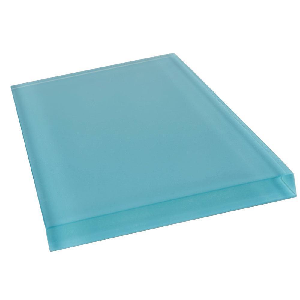 Glacier Laguna Blue 3X6 Polished Glass Subway Tile | Tile Club