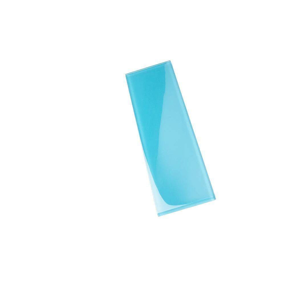 Glacier Laguna Blue 4X16 Polished Glass Tile | Tile Club