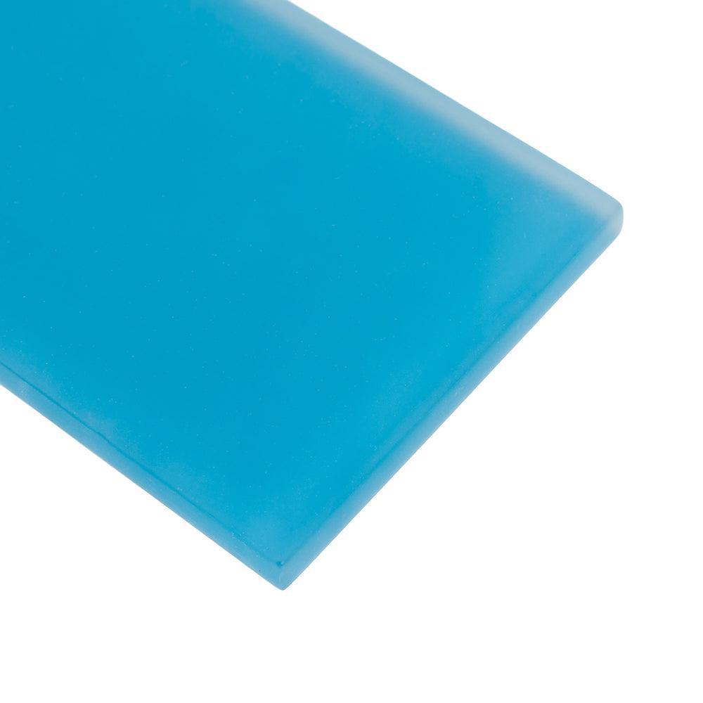 Glacier Ocean Blue  3" x 12" Polished Glass Tile