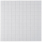 Glacier Pure White 1X1 Polished Glass Tile