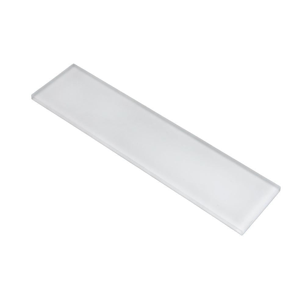 Glacier Pure White 3X12 Frosted Glass Tile