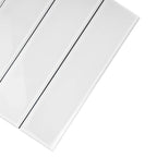 Glacier Pure White 3X12 Polished Glass Tile | Tile Club