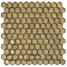 Glossy Gold Hexagon Glass Mosaic Tile