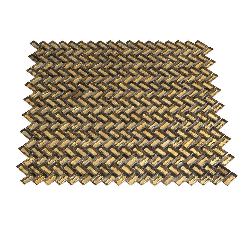 Gold Herringbone Mosaic Tile