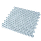 Gray Penny Round Glass Tile
