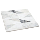 Gray and White Geometric Subway Tile Mosaic | Tile Club
