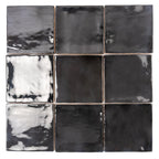 Lake Black Ceramic Square Tile 4x4 | Tile Club