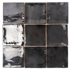 Lake Black Ceramic Square Tile 4x4 | Tile Club