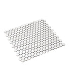 Matte White Buttons Porcelain Penny Round Tile | Tile Club