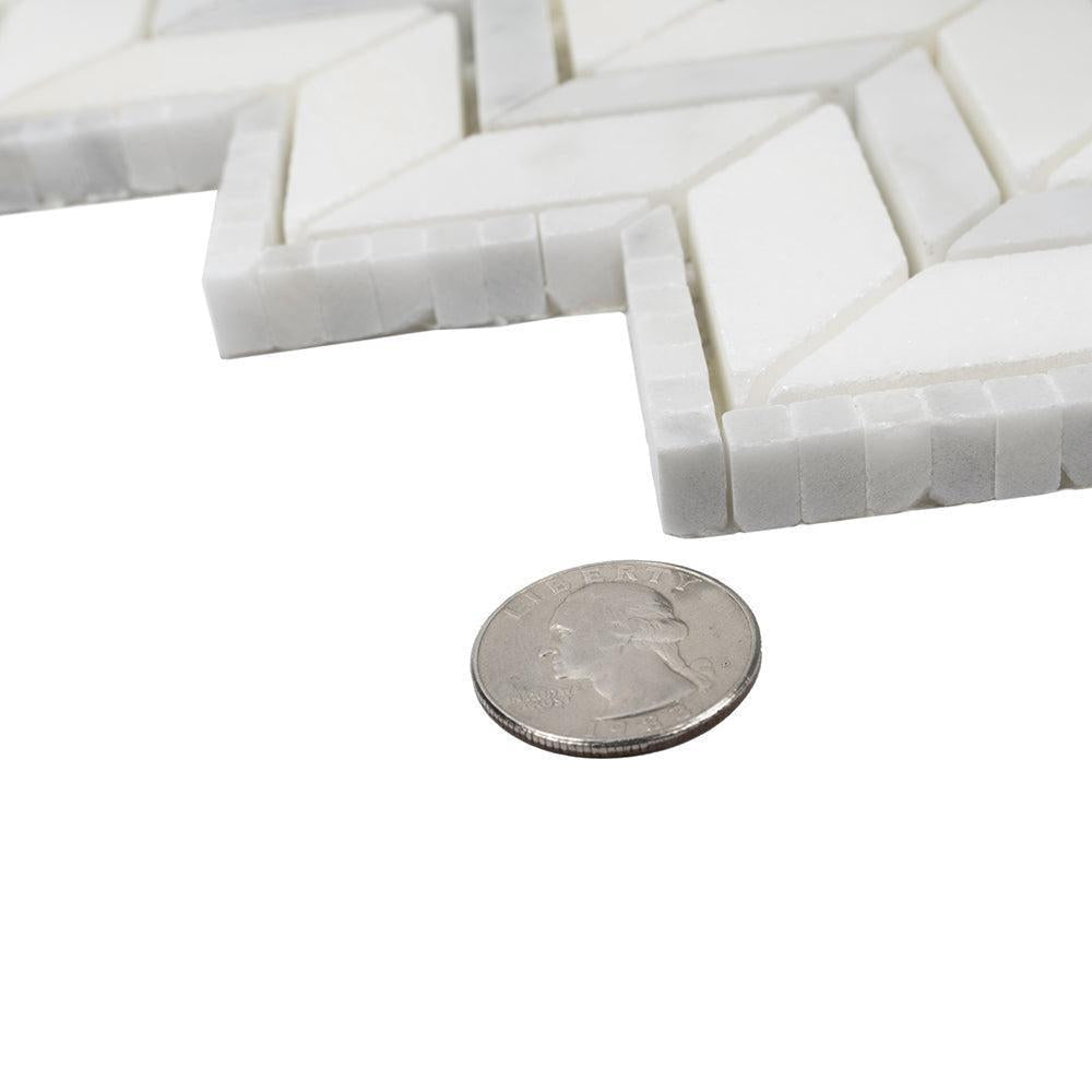 Metropolitan Chevron Marble Mosaic Tile | Tile Club