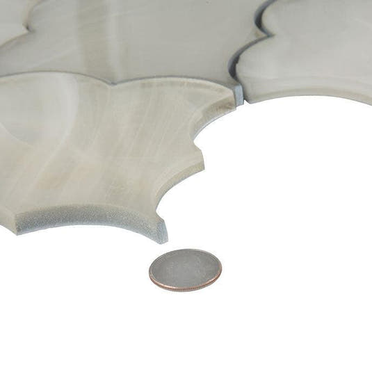 Sea Glass Cloud Platinum White Mosaic Tile | Tile Club