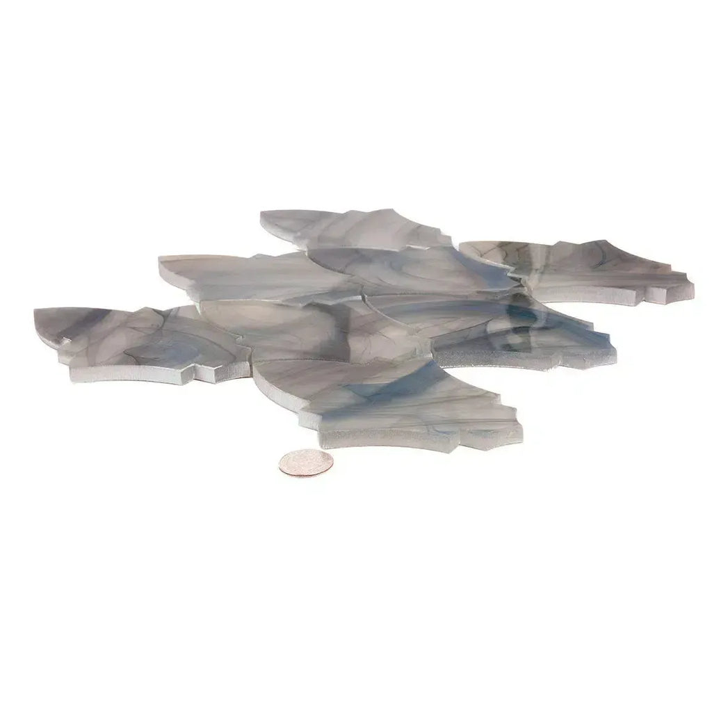 Sea Glass Louvre Blue Mosaic Tile | Tile Club