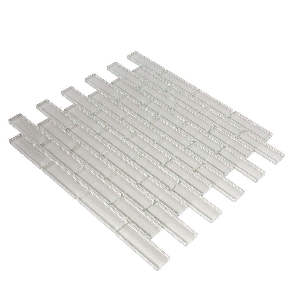Pearl Gray Glass Brick Tile | Tile Club