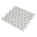 Pearl White Weaved Hexagon Glass Mosaic Tile | Tile Club