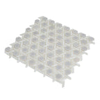 Pearl White Weaved Hexagon Glass Mosaic Tile | Tile Club