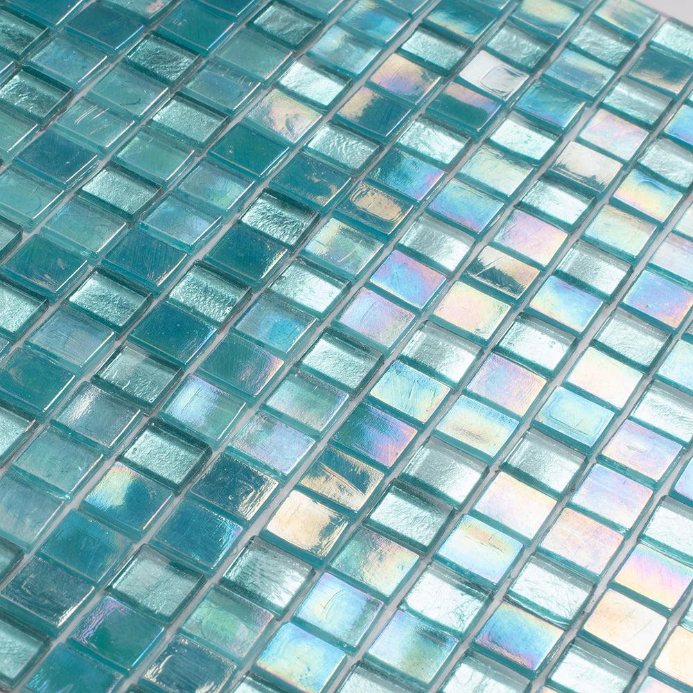 Sea Foam Mixed Squares Glass Tile | Tile Club