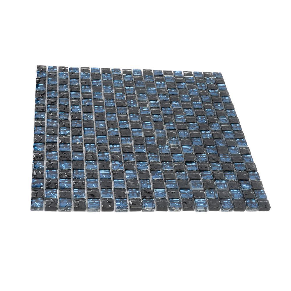 Shimmer Black Glass Mosaic Tile