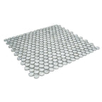 Silver Glass Penny Round Mosaic Tile | Tile Club