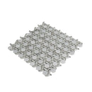 Silver White Weaved Hexagon Glass Mosaic Tile | Tile Club