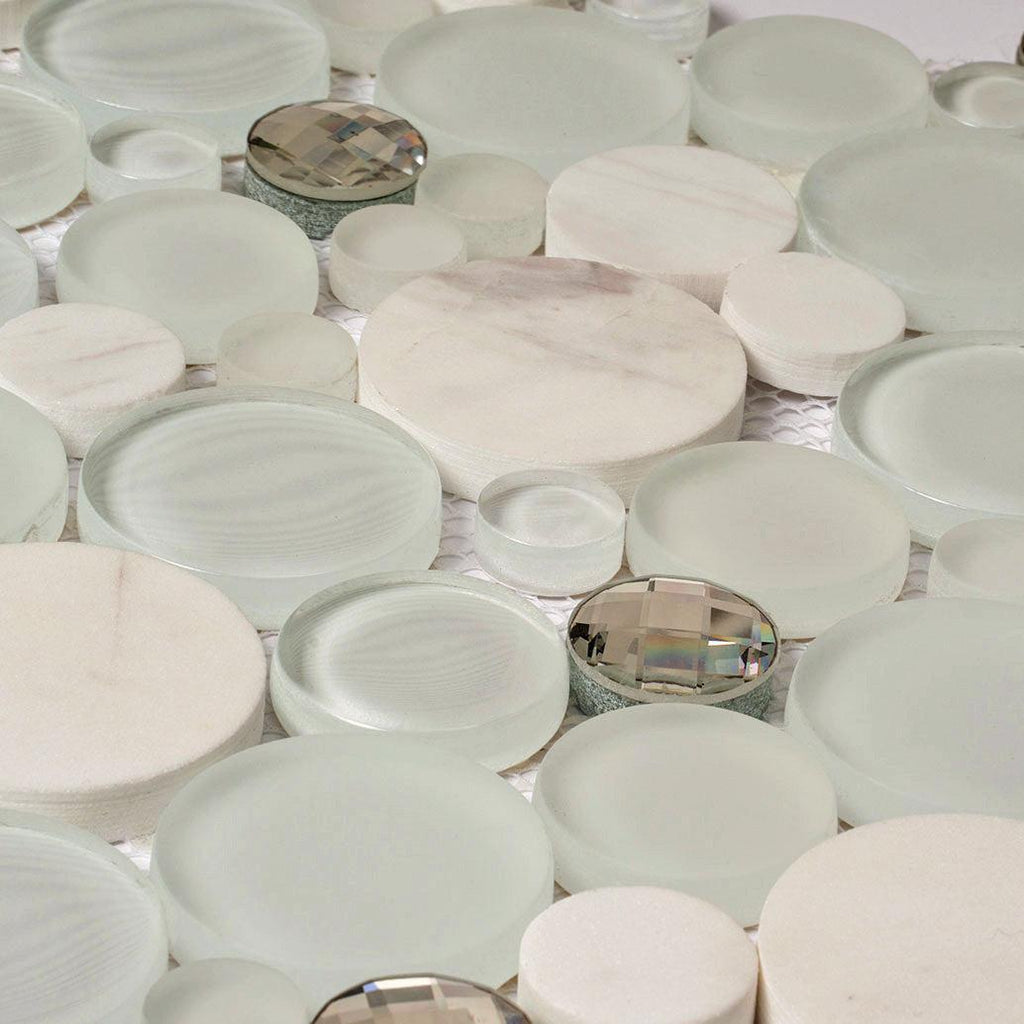Sparkly Spheras Glass And Stone Tiles | Tile Club