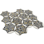 Gray and White Terrazzo Fleur Mosaic Tile | Tile Club
