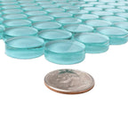 Turquoise Penny Round Glass Tile | Tile Club