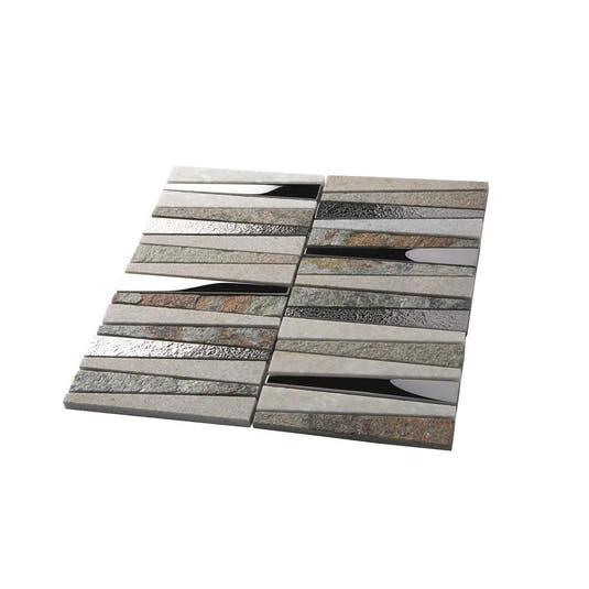 Villa Pyramids Quartz & Glass Mosaic Tile | Tile Club