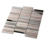 Villa Rapids Gray Marble & Glass Mosaic Tile | Tile Club