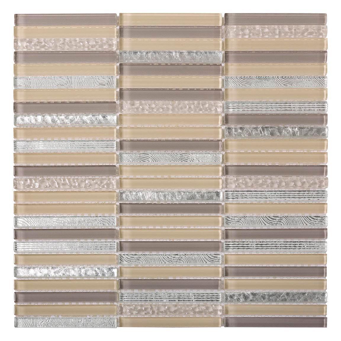 Waterfall Cream Linear Glass Mosaic Tile | Tile Club | Position1