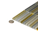 Waterfall Gold Linear Glass Mosaic Tile | Tile Club