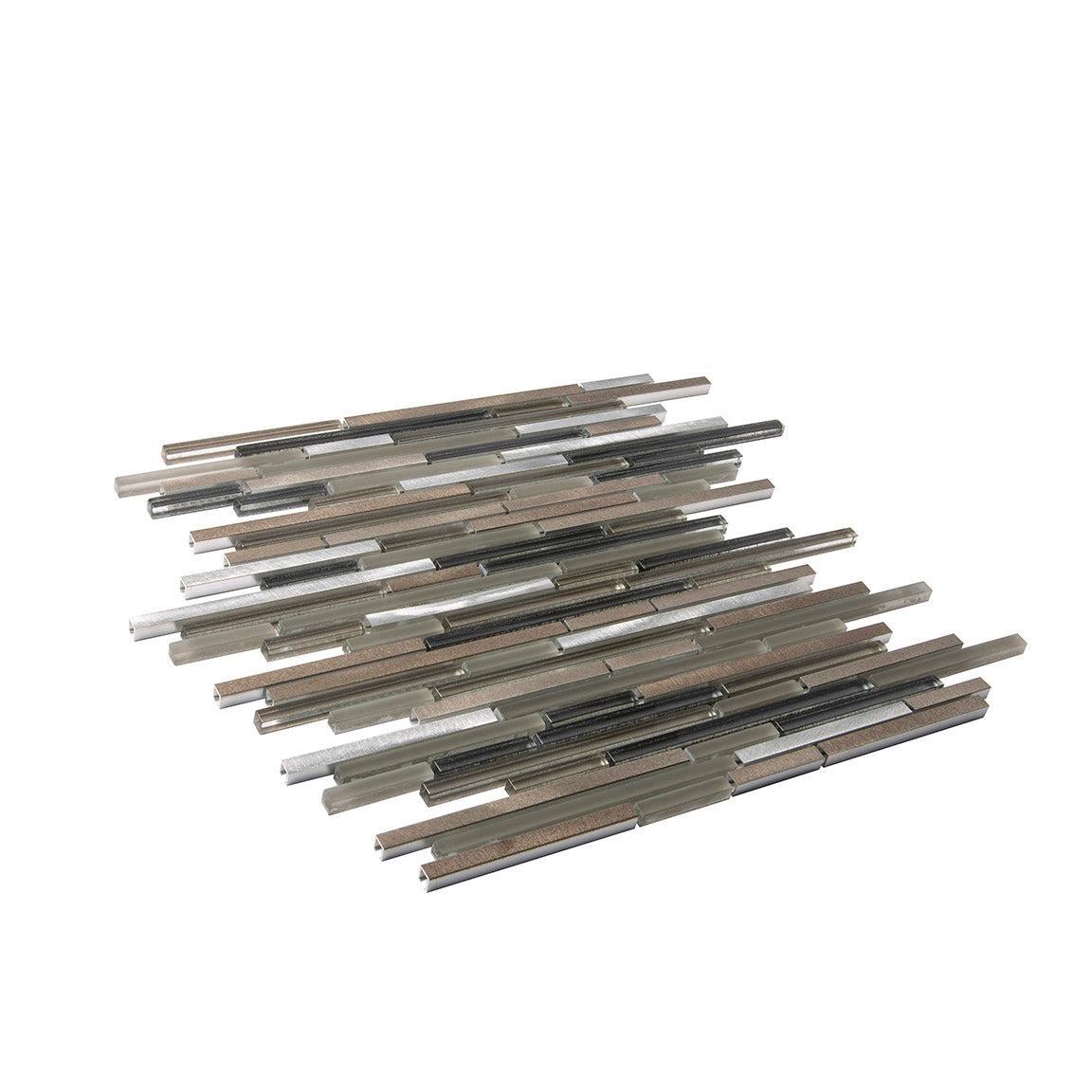 Waterfall Metal Glass & Metal Mosaic Tile | Tile Club