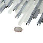Waterfall Silver White Linear Glass & Metal Mosaic Tile | Tile Club