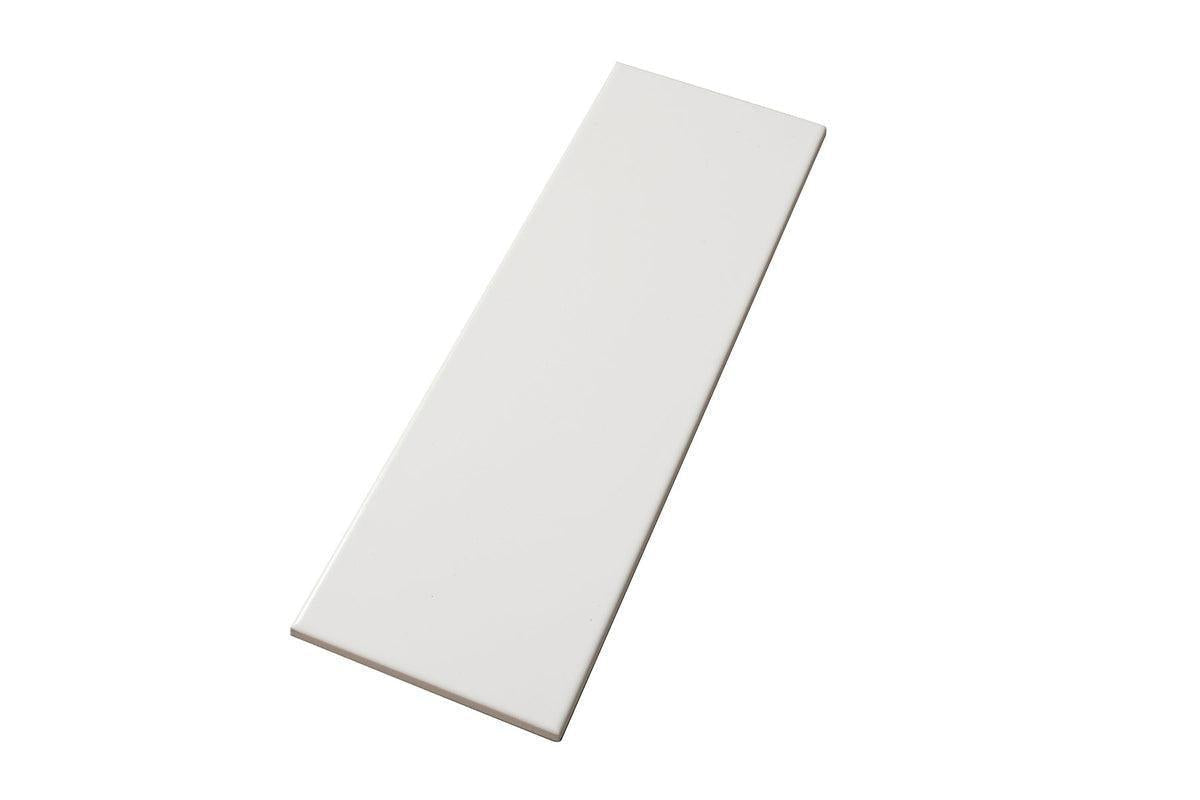Polished White Ceramic Subway Wall Tile 4x12 | Tile Club