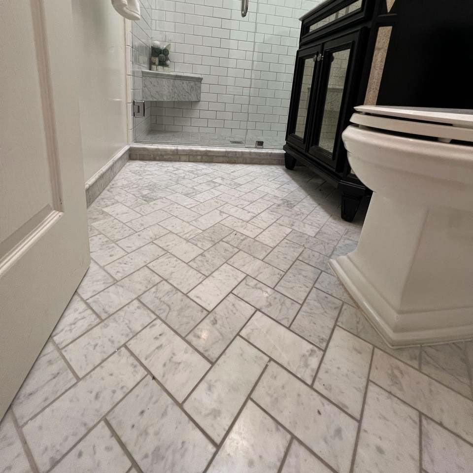 Bianco Carrara 3X6 Polished Marble Tile