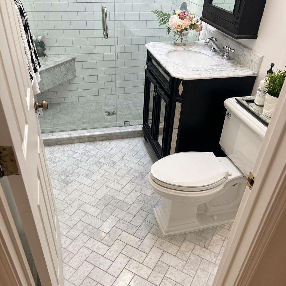 Bianco Carrara 3X6 Polished Marble Tile