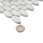 Bianco Carrara Oval Mosaic Tile | Tile Club