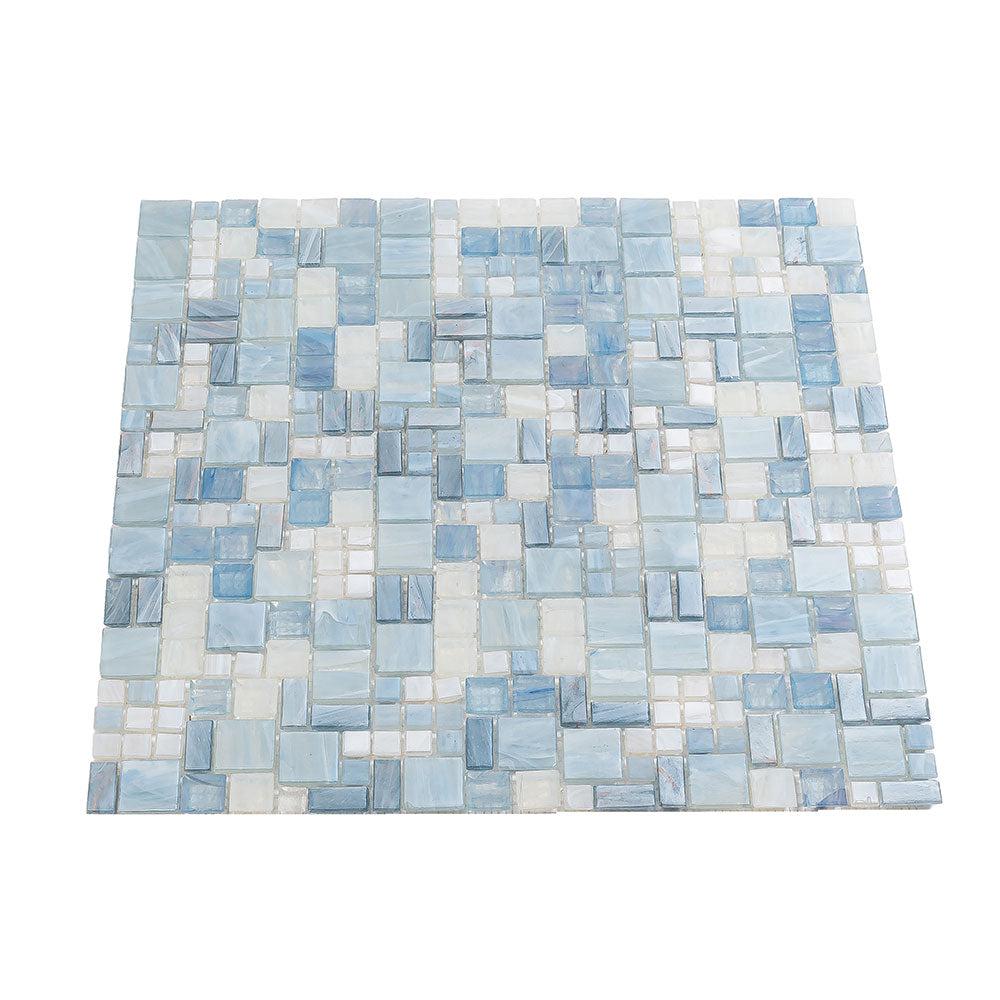 Blue Mini Versailles Glass Mosaic Tile | Tile Club