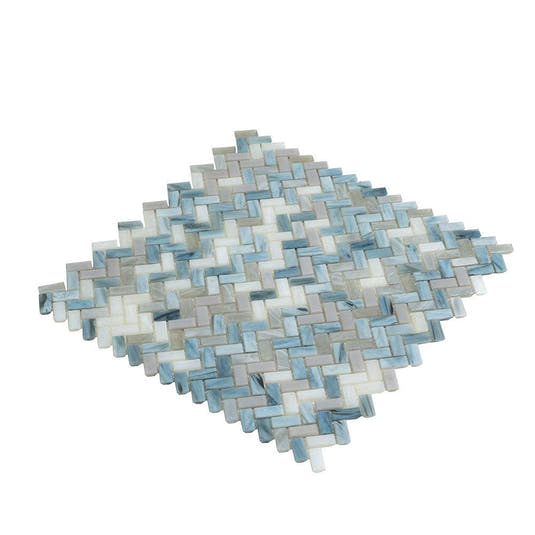 Blue Pearl Herringbone Mosaic Tile | Tile Club