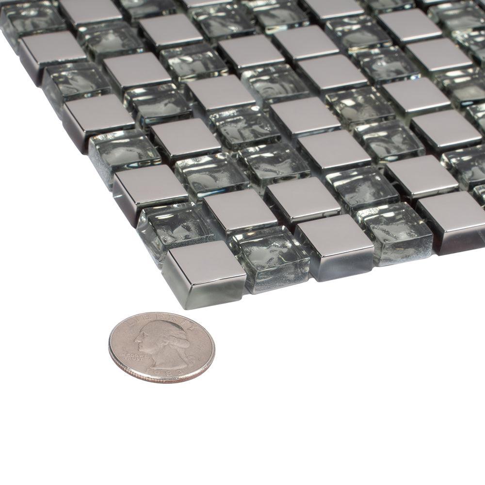 Breeze Silver Glass Mosaic Tile | Tile Club