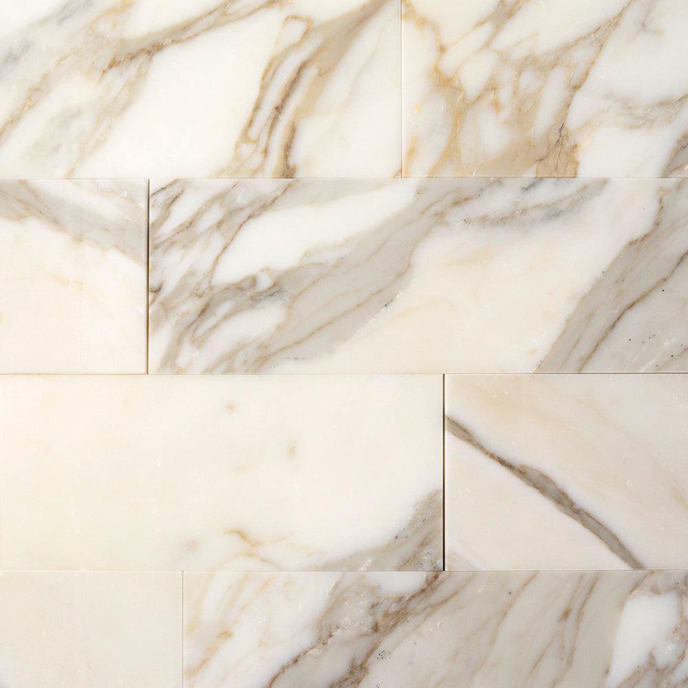 Calacatta Gold Polished Marble Subway Tile 4X12