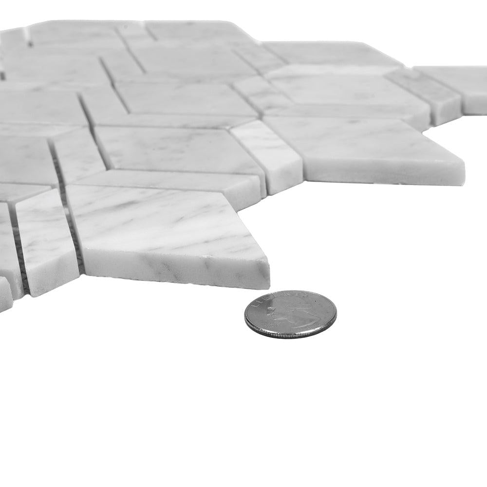 Carrara Diamond Marble Mosaic Tile | Tile Club